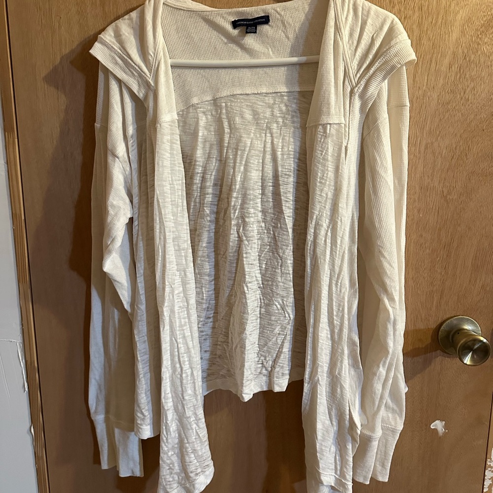 American Eagle Outfitters Cream Cardigan
